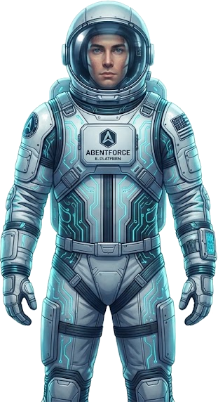 Front-facing Agentforce astronaut